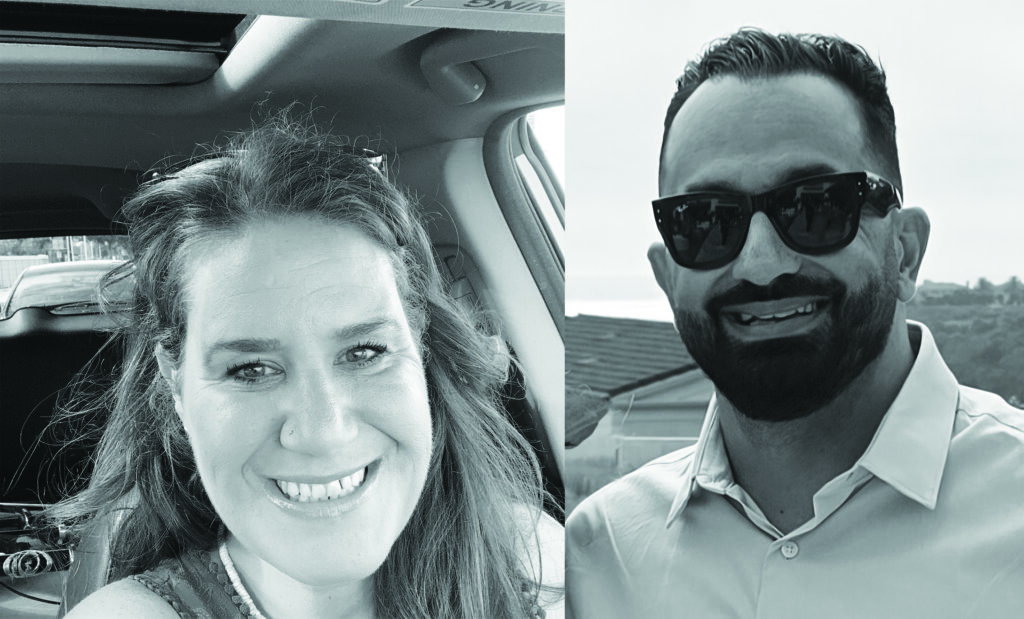 (L) Lynn Matevosian, Executive Assistant 3 at UCLA, and (R) Mark Ahmadi, Financial Services Analyst 2 at UCLA—both members of their Teamsters Bargaining Teams!