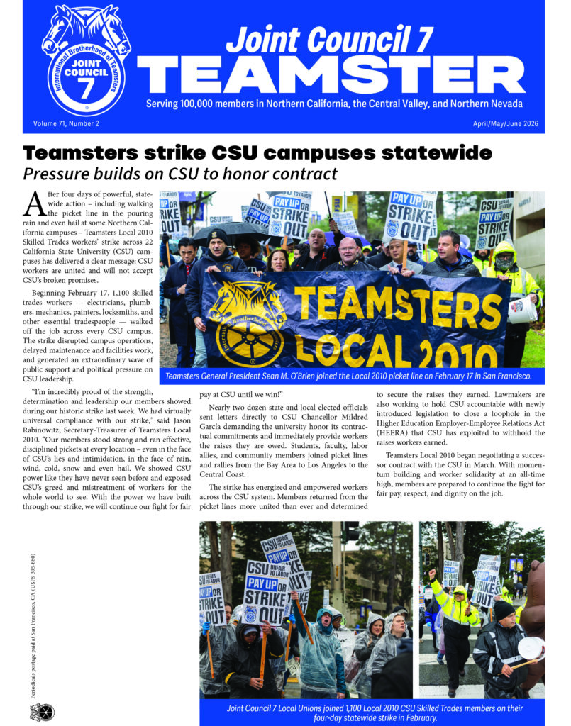 Teamsters JC 7 April/May/June 2026 Newspaper