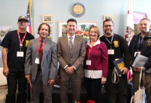 Local 2010 members met with Assemblymember Christopher M. Ward  (center) as part of their lobby day.