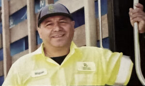 Recology Vacaville  Local 315 Member Miguel Garcia (R)  for their commitments to safety.